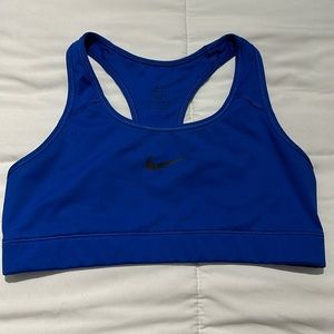 Blue and Nike sports bra
